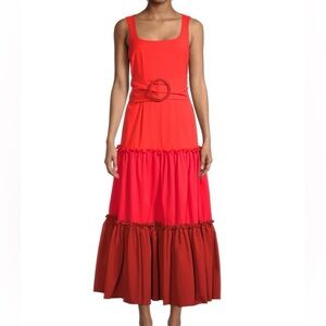 Sachin & Babi Alli Colorblock Maxi Dress in Red Size 0